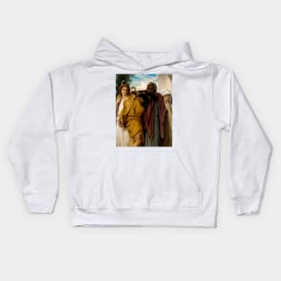 Tobias Saying Good-Bye To His Father by William-Adolphe Bouguereau Kids Hoodie